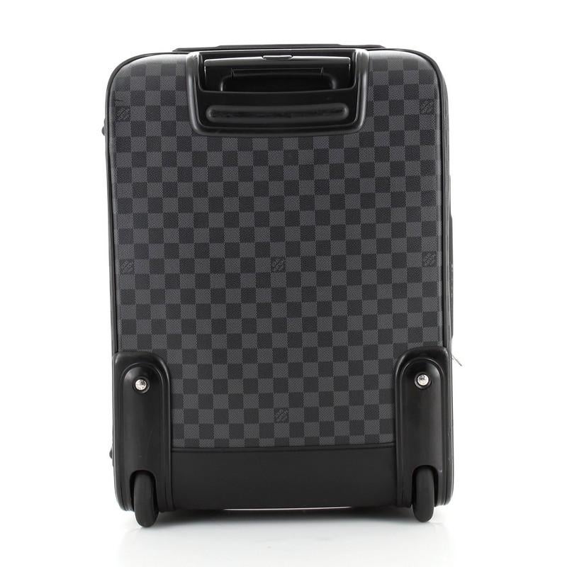 Black Louis Vuitton Pegase Business Luggage Damier Graphite 55