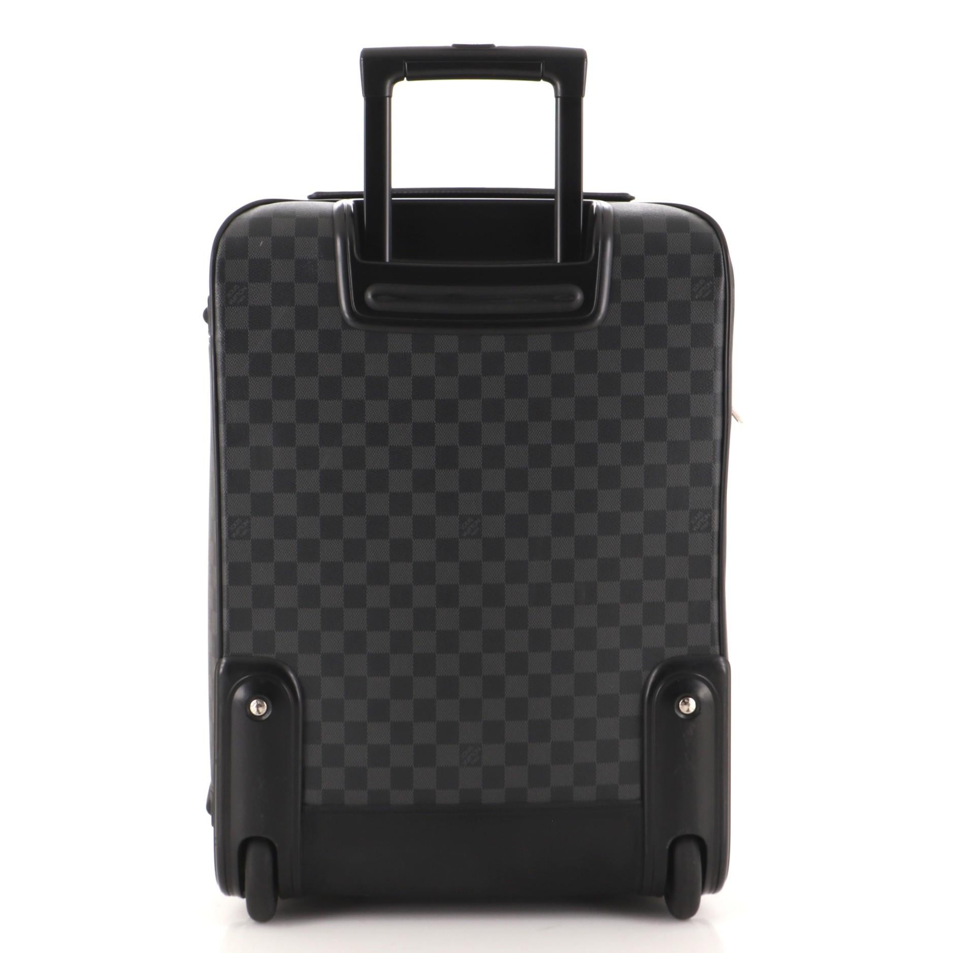 Black Louis Vuitton Pegase Business Luggage Damier Graphite 55