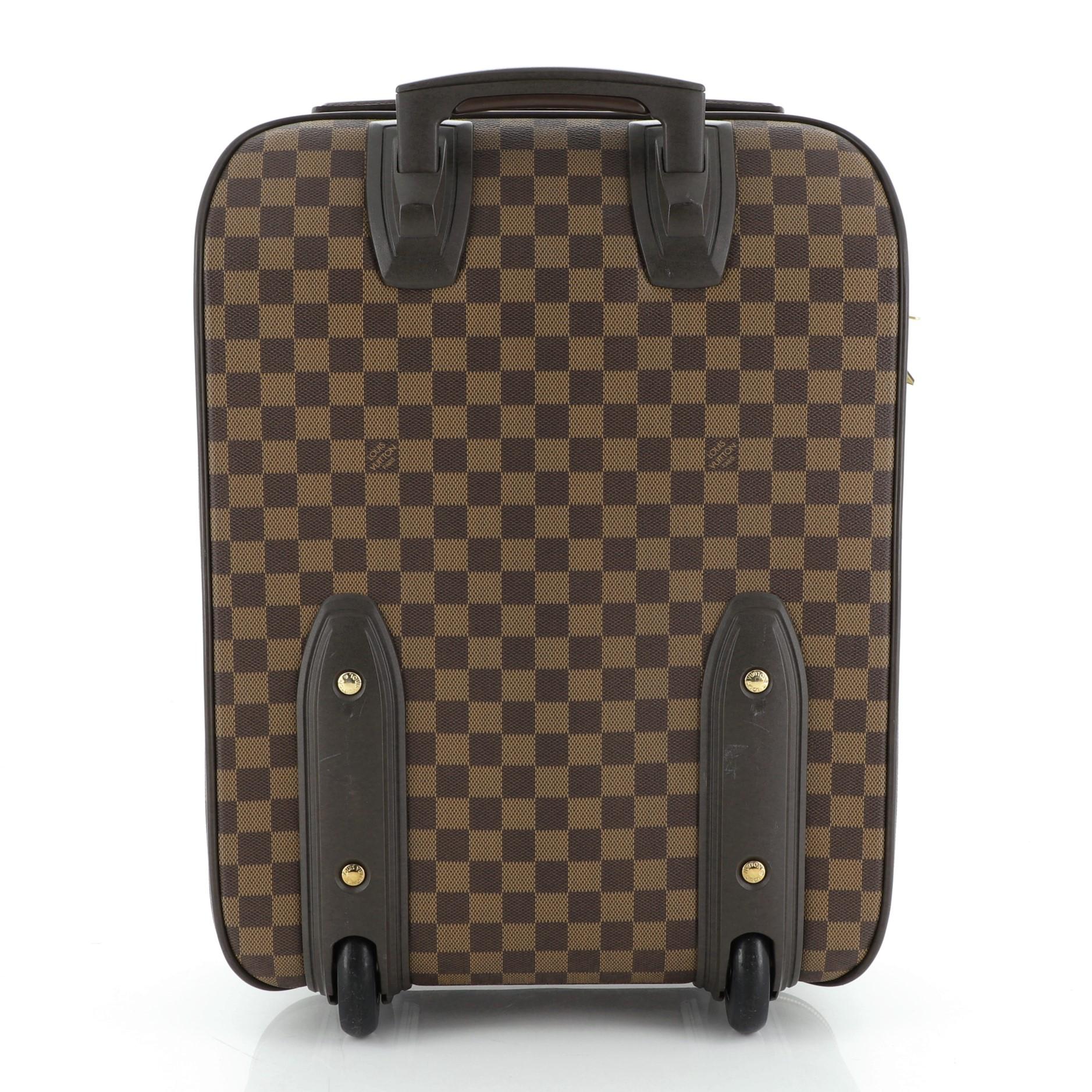 Brown Louis Vuitton Pegase Luggage Damier 45