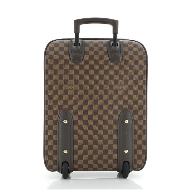 Brown Louis Vuitton Pegase Luggage Damier 45