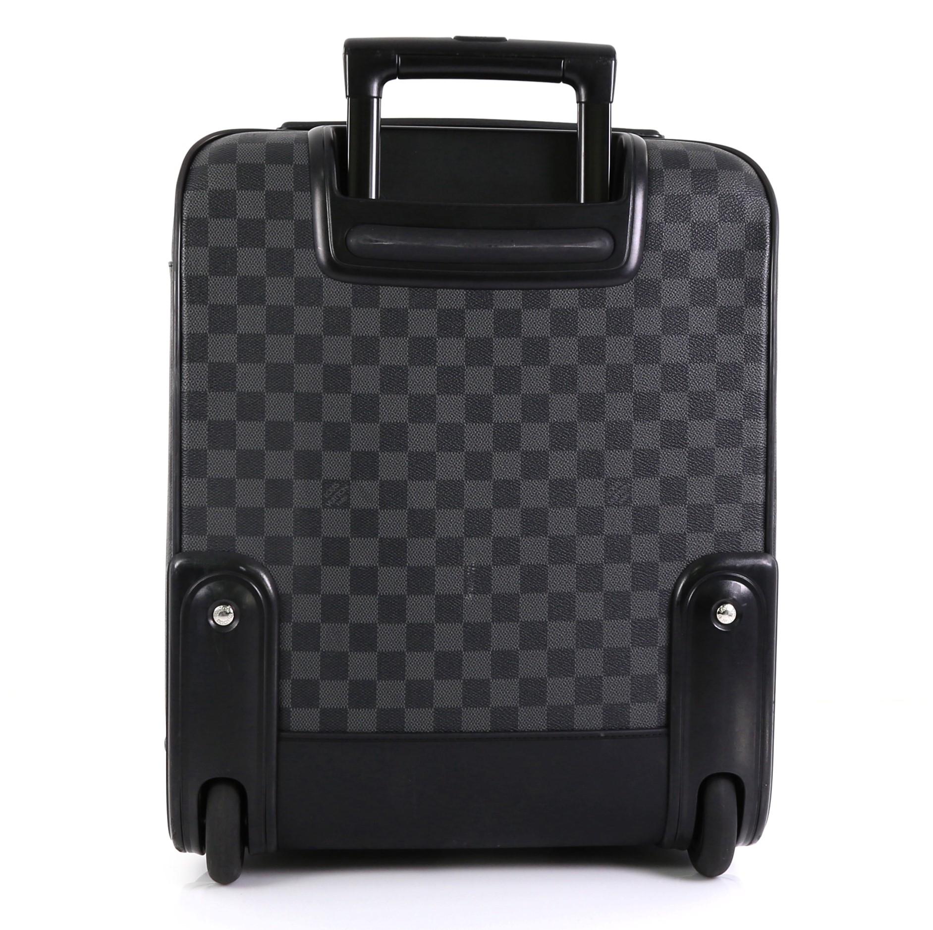 Black Louis Vuitton Pegase Luggage Damier Graphite 45