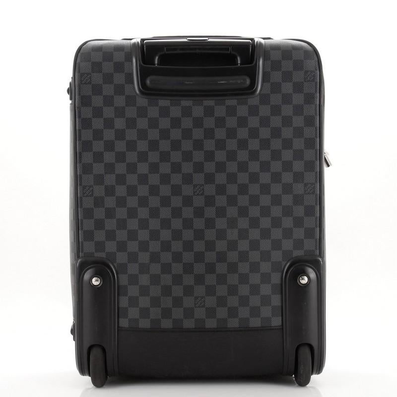 Louis Vuitton Pegase Luggage Damier Graphite 55 In Good Condition In NY, NY