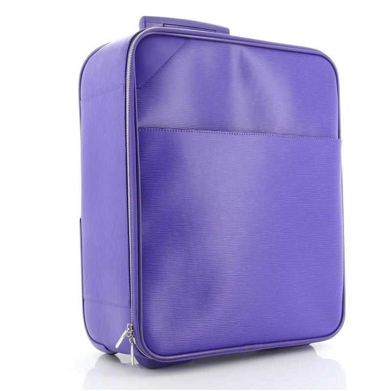 Purple Louis Vuitton Pegase Luggage Epi Leather 45