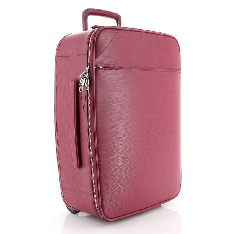 Brown Louis Vuitton Pegase Luggage Epi Leather 55