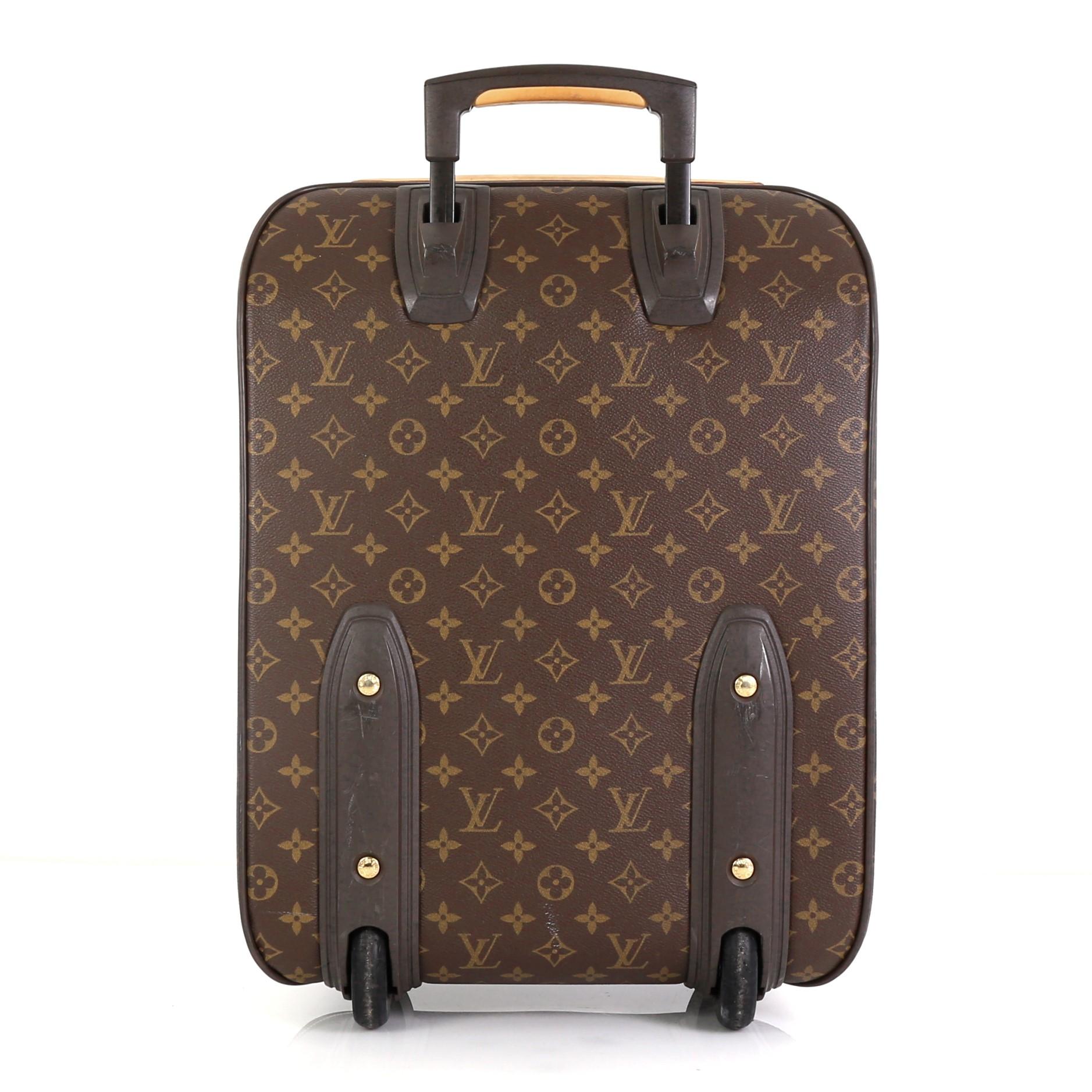 Brown Louis Vuitton Pegase Luggage Monogram Canvas 45