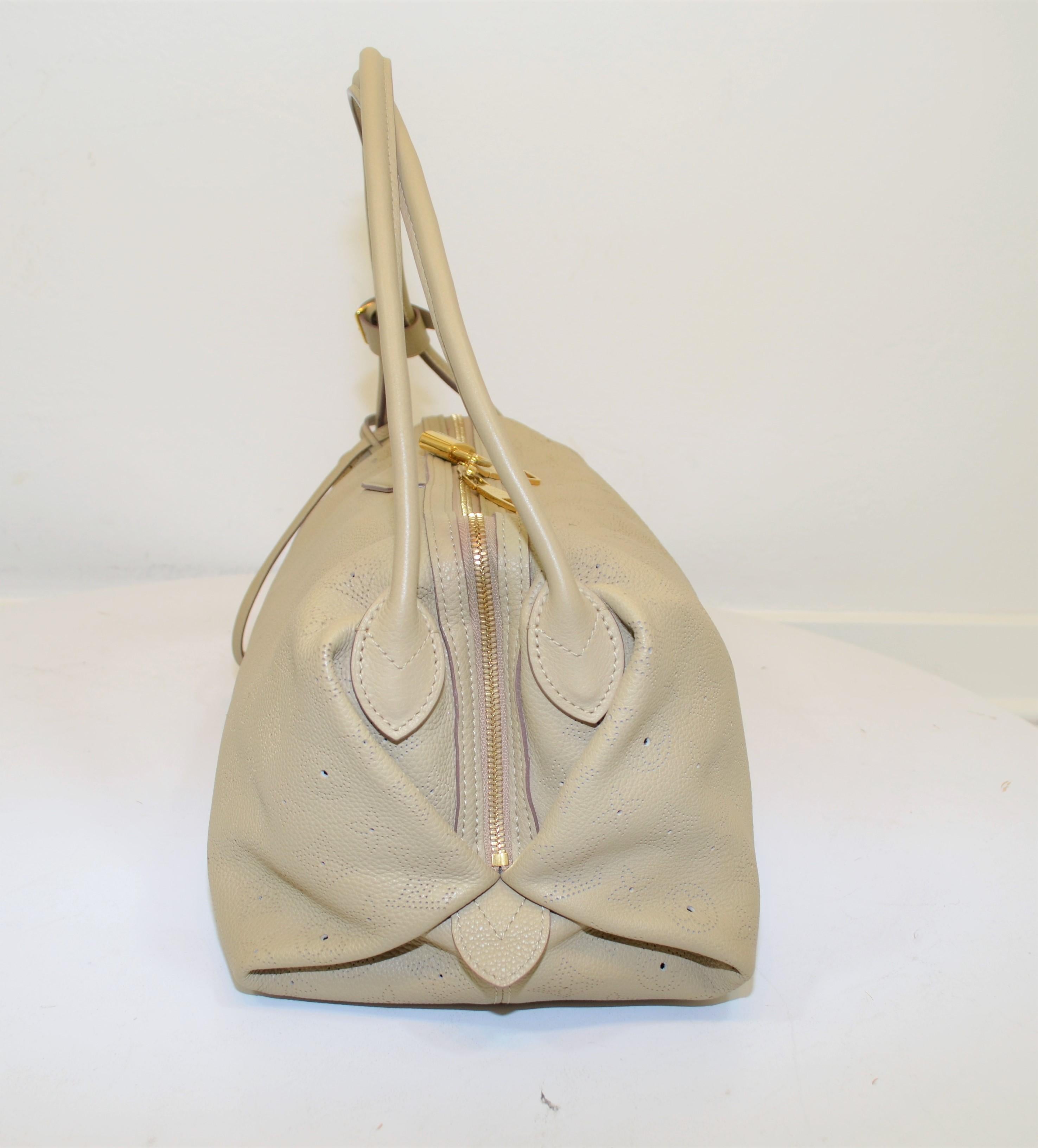 Beige Louis Vuitton Perforated Leather Galatea MM Bag