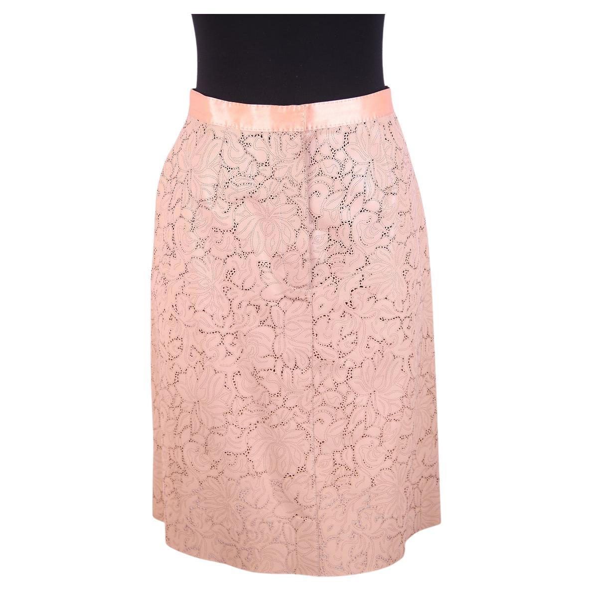 Louis Vuitton Perforated Leather Skirt – Italy, 2000s For Sale