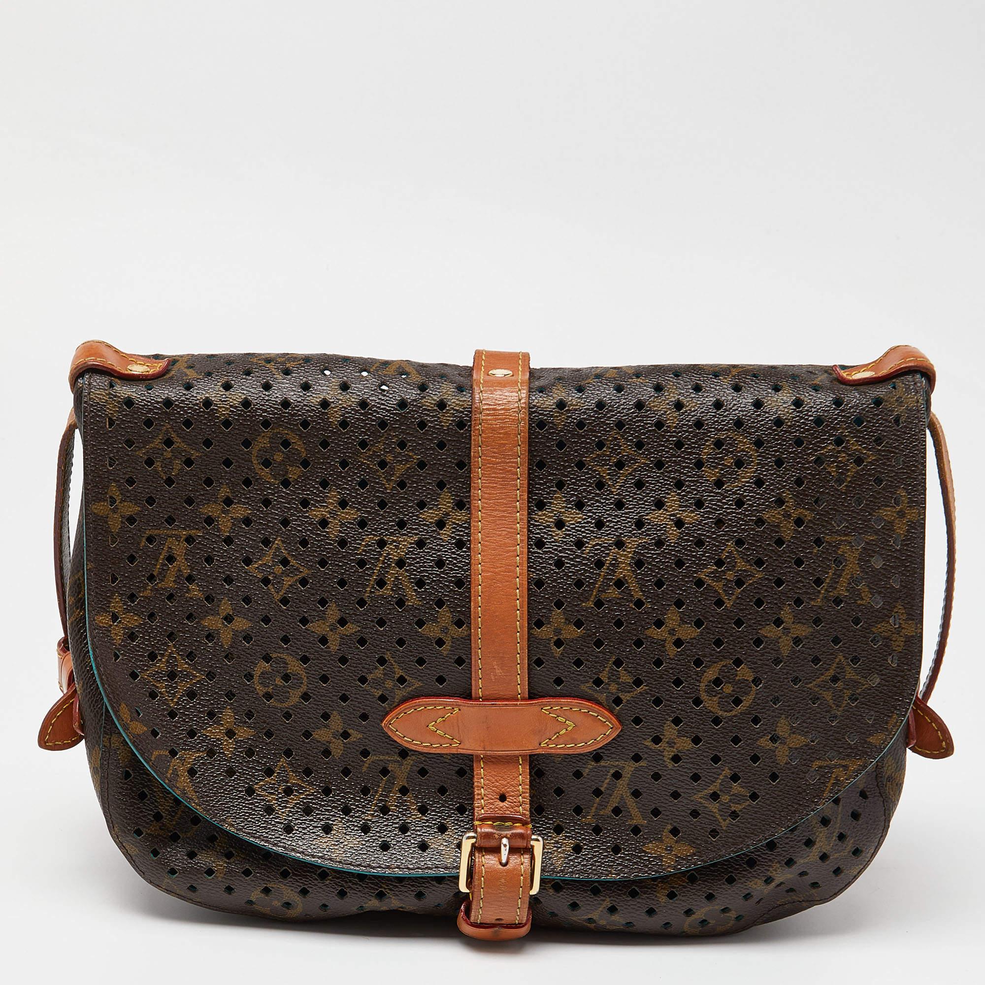 Louis Vuitton Perforated Monogram Canvas and Leather Saumur 30 Bag 7