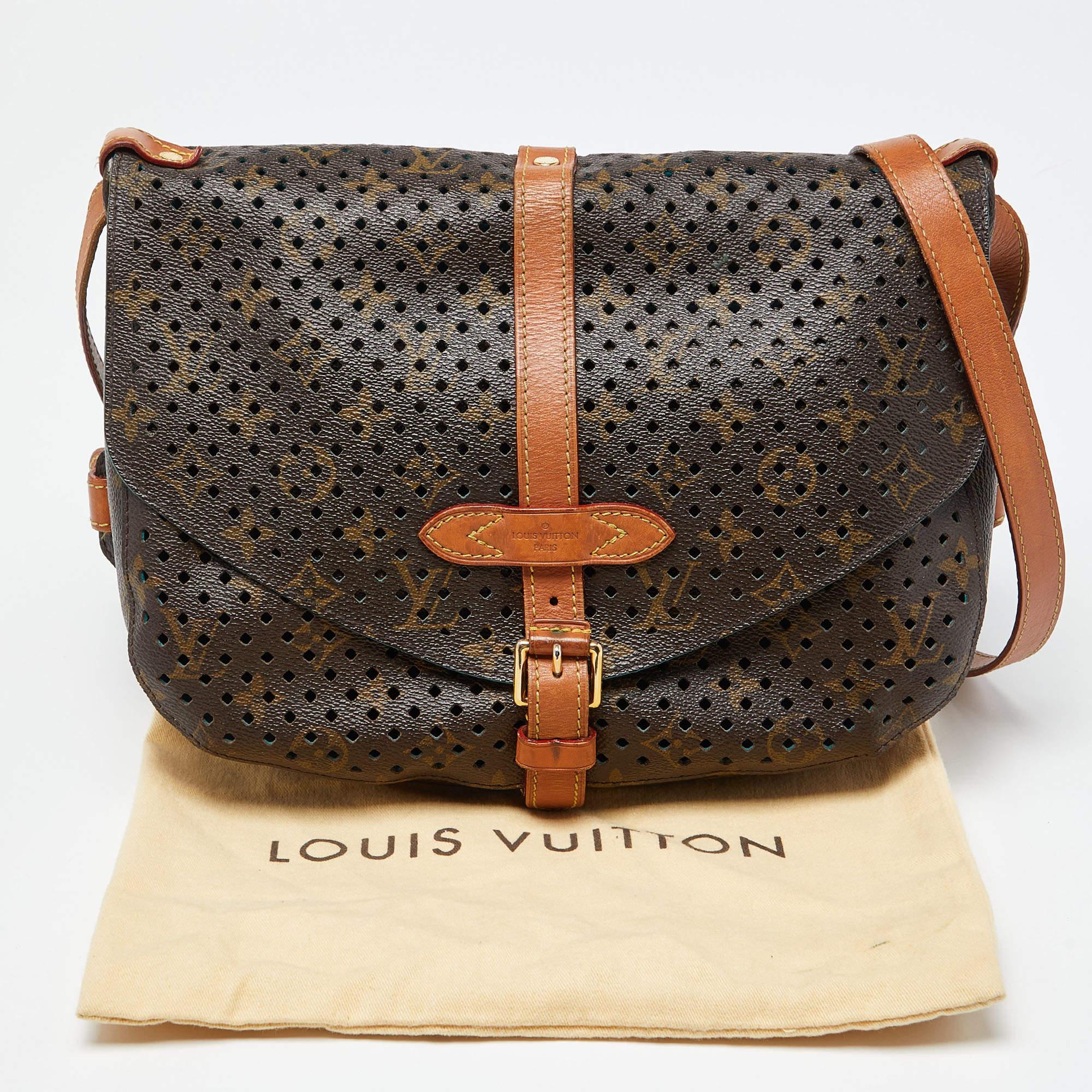 Louis Vuitton Perforated Monogram Canvas and Leather Saumur 30 Bag 10
