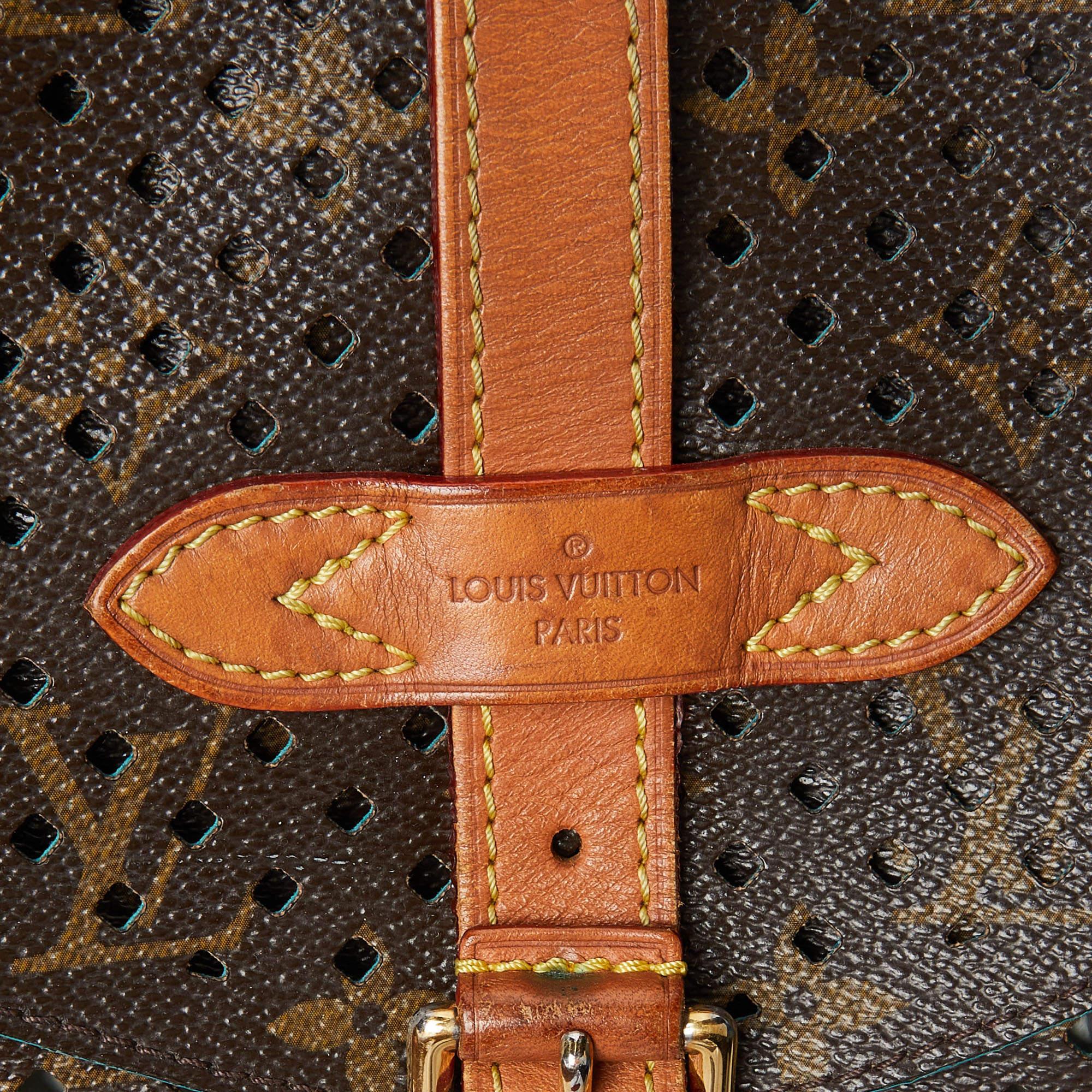 Louis Vuitton Perforated Monogram Canvas and Leather Saumur 30 Bag In Good Condition In Dubai, Al Qouz 2