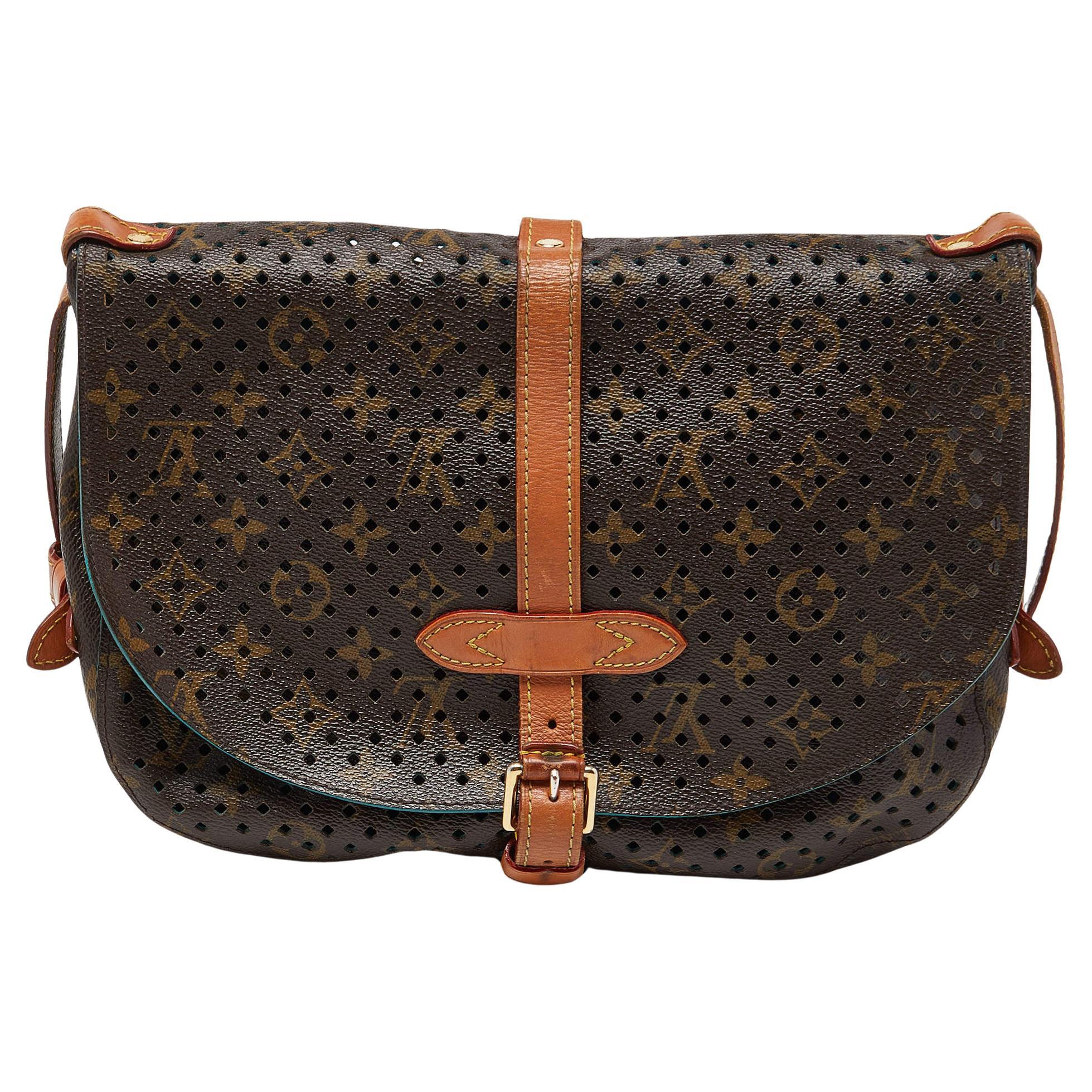Louis Vuitton Perforated Monogram Canvas and Leather Saumur 30 Bag