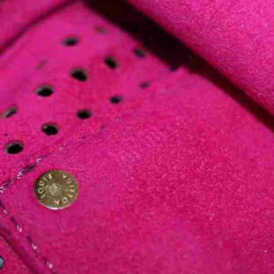 Louis Vuitton Perforated Monogram Fuchsia Speedy 30 860468 In Good Condition In Dix hills, NY