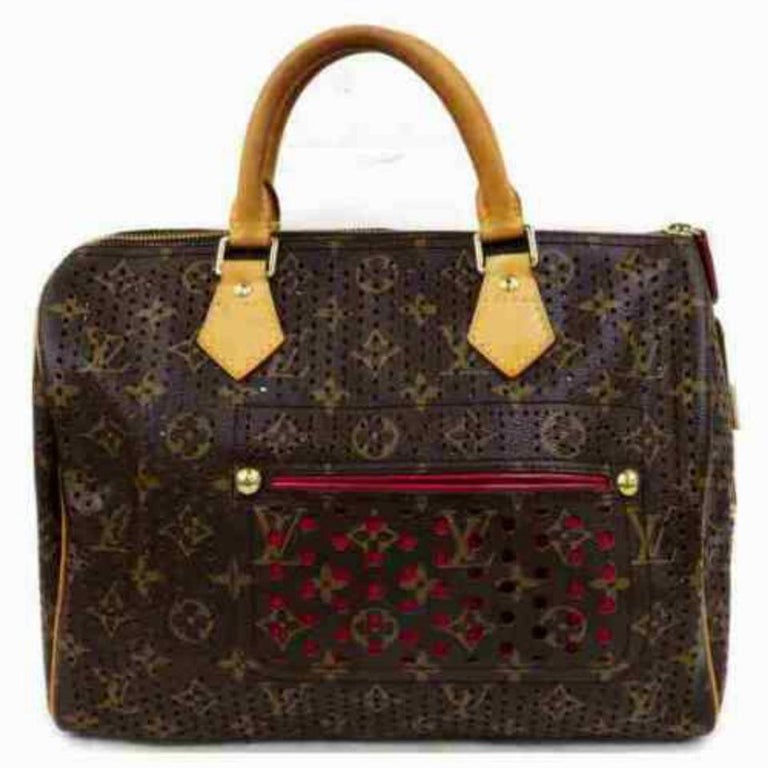 🛑Ltd Ed Louis Vuitton Fuchsia Perforated Speedy 30 Boston Bag