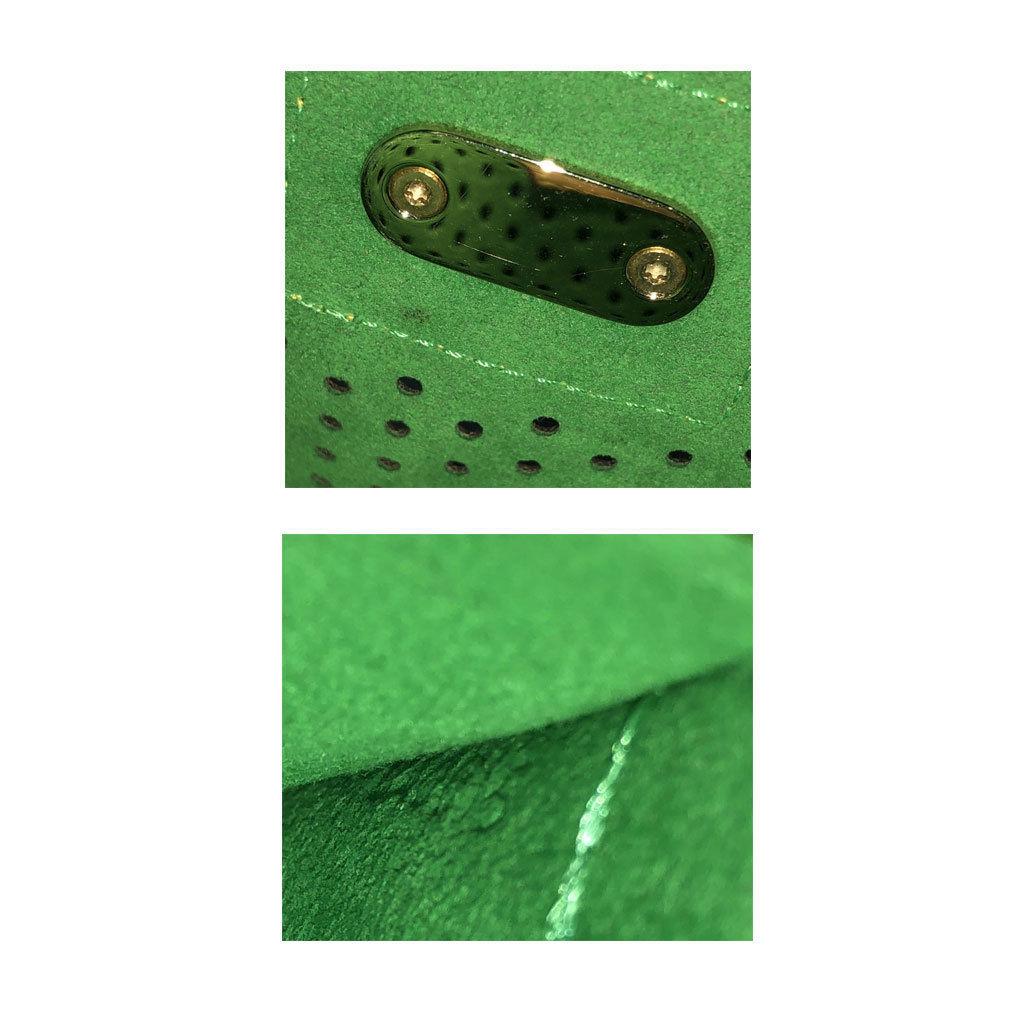Louis Vuitton Perforated Monogram Green Pochette Purse Handbag 1