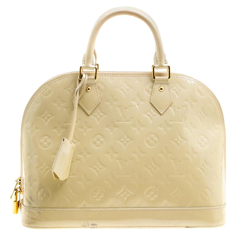 Louis Vuitton Perle Monogram Vernis Alma PM Bag