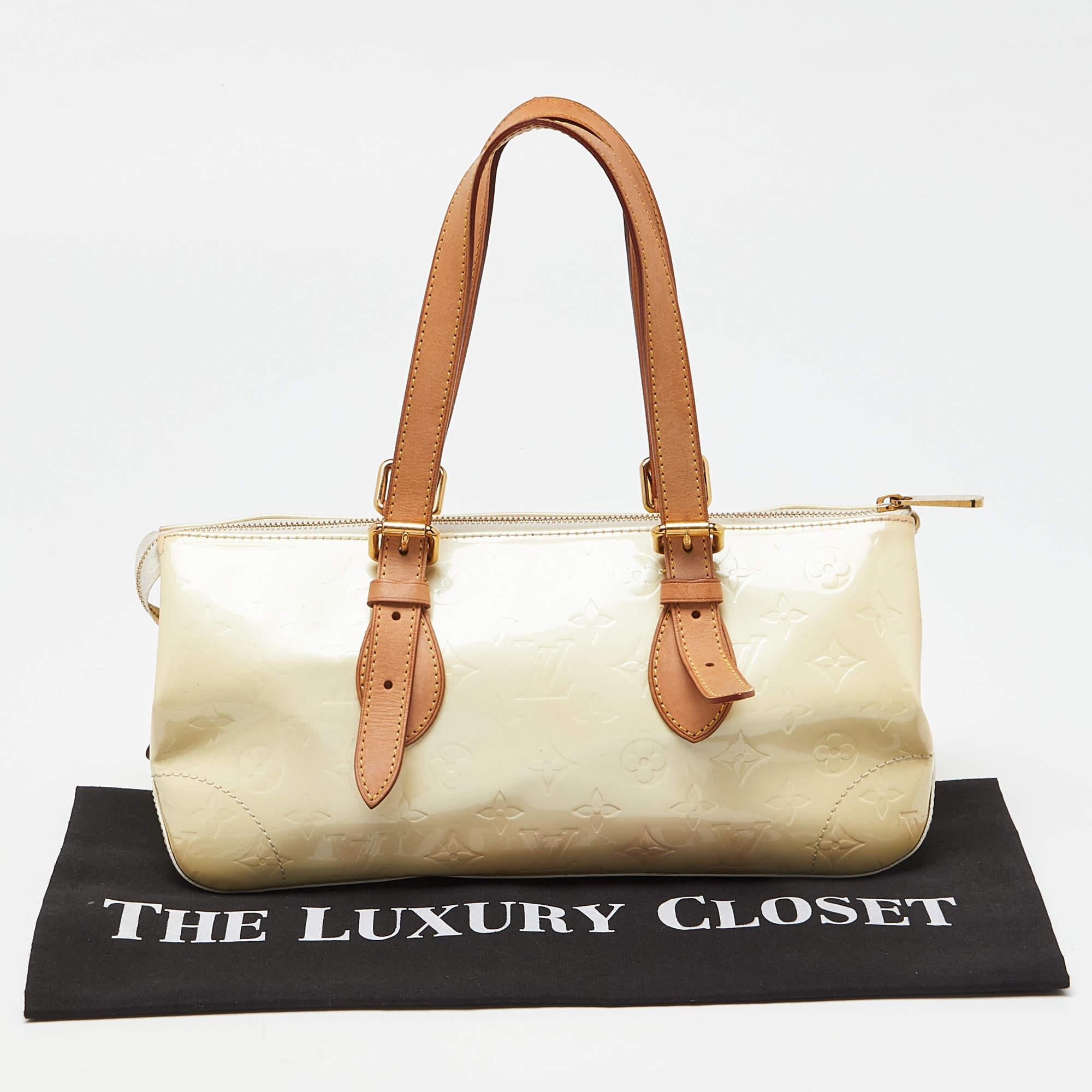 Louis Vuitton Perle Monogram Vernis Rosewood Avenue Bag For Sale 3