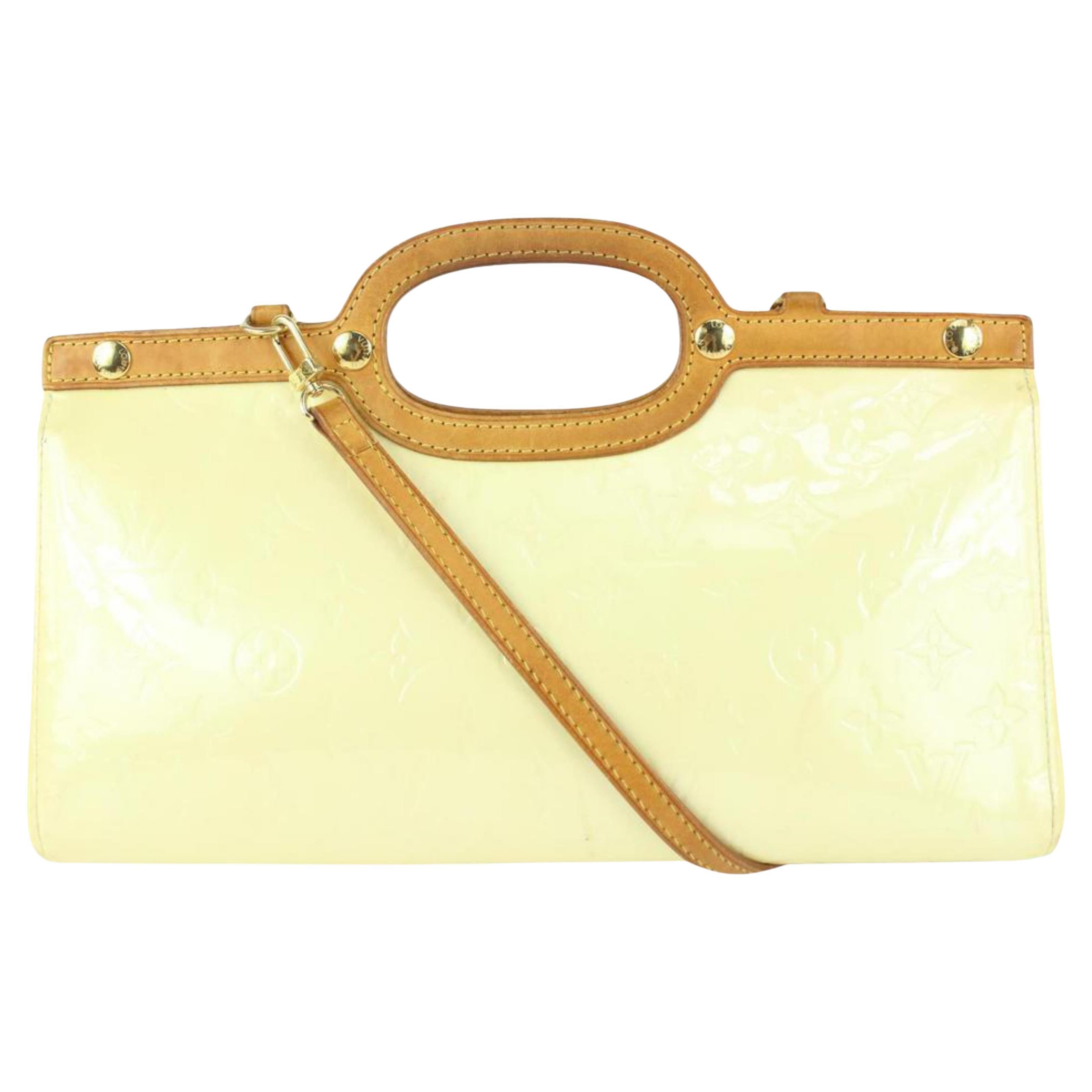 Louis Vuitton Louis Vuitton Sobe Grive Ivory Vernis Leather Clutch