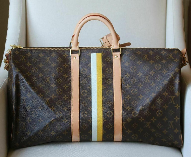 Louis Vuitton Personalised Keepall 55 Mon Monogram Travel Bag at 1stdibs