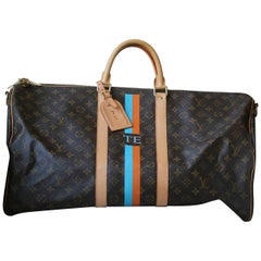 Louis Vuitton Personalised Keepall 55 Mon Monogram Travel Bag