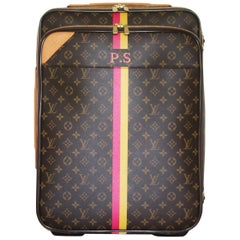 Louis Vuitton Personalised Pégase Légère 55 Business Monogram Canvas Suitcase