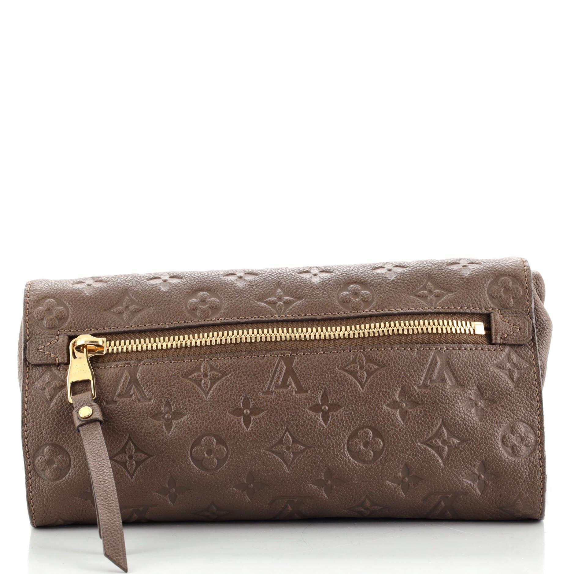 Brown Louis Vuitton Petillante Clutch Monogram Empreinte Leather