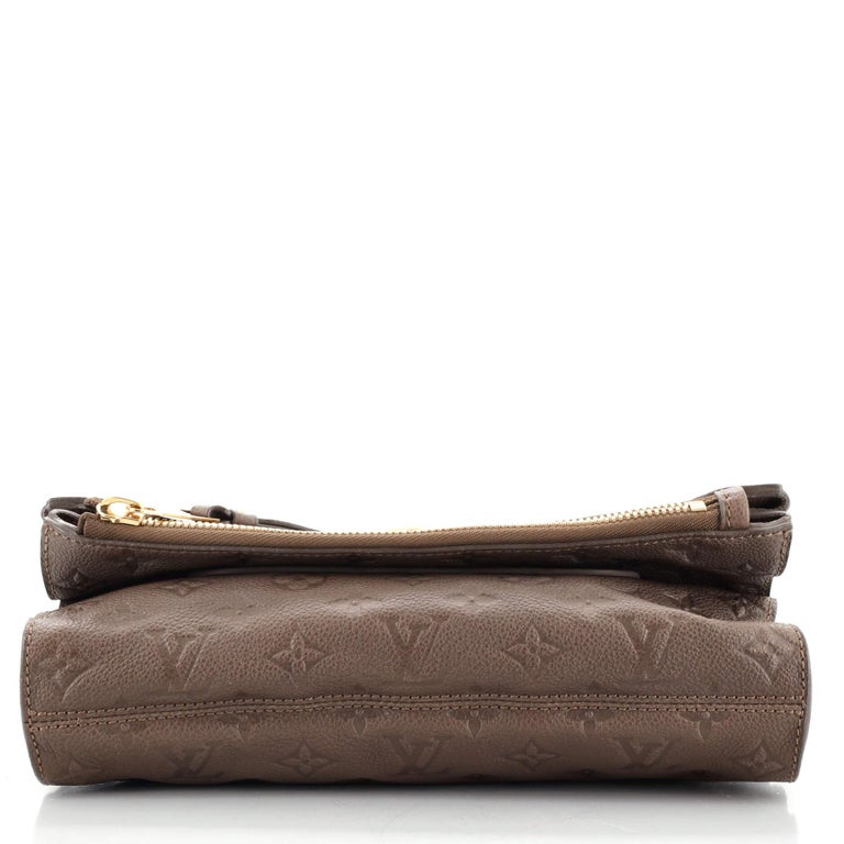 Louis Vuitton Petillante Clutch Monogram Empreinte Leather Brown