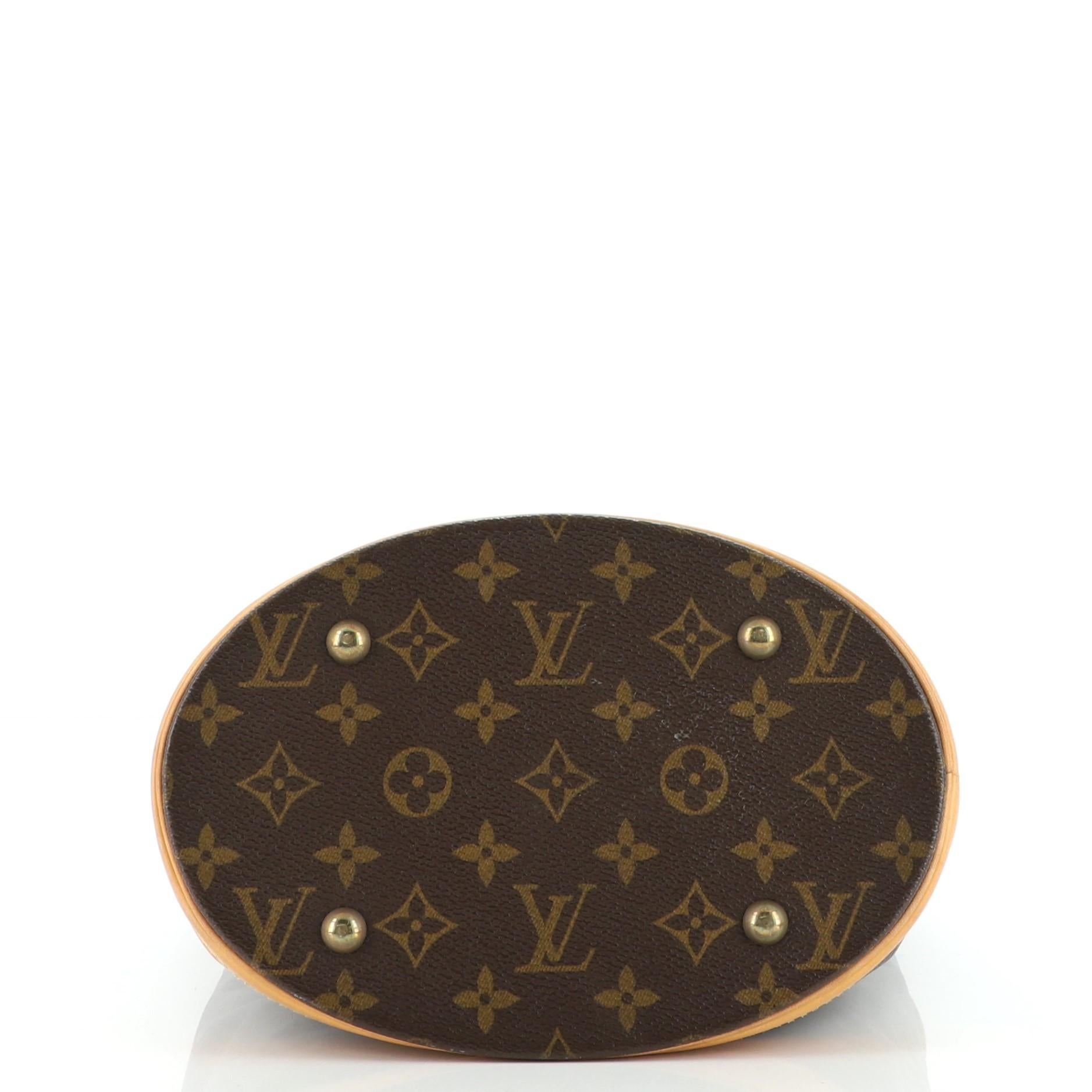 Louis Vuitton Petit Bucket Bag Monogram Canvas In Good Condition In NY, NY