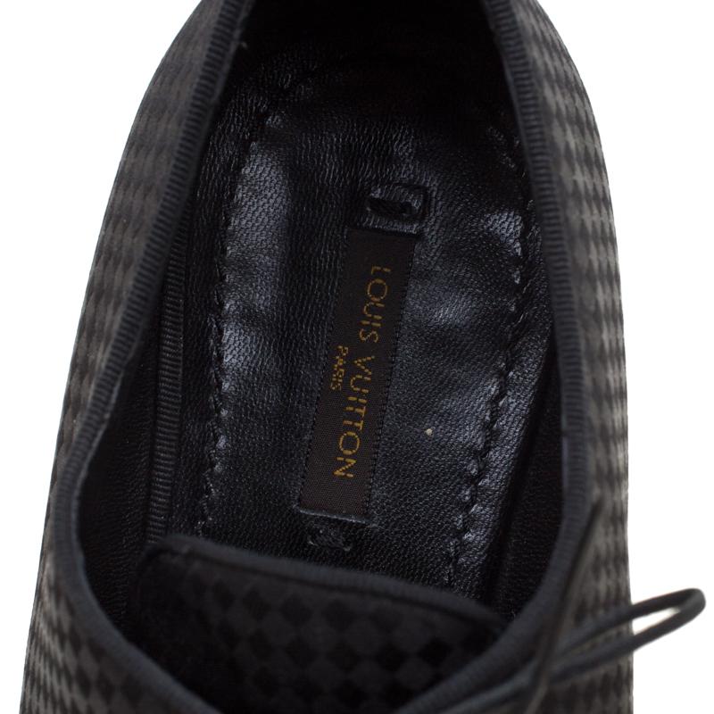 Louis Vuitton Petit Damier Canvas Solferino Derby Size 40 In Fair Condition For Sale In Dubai, Al Qouz 2