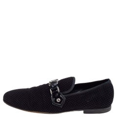 Louis Vuitton Petit Damier Ebene Suede Monte Carlo Moccasins Size 41.5