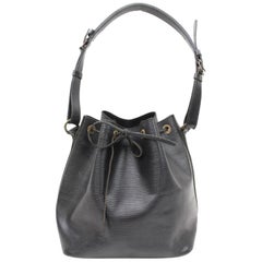 Louis Vuitton Petit Noe 865816 Black Leather Shoulder Bag