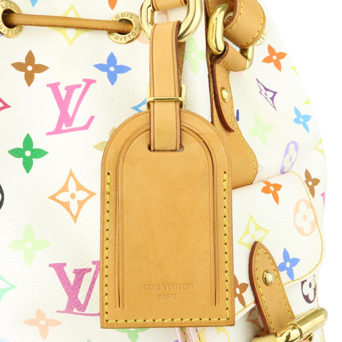 Louis Vuitton Petit Noé Bucket Bag in White Multicolore Monogram 2009 2
