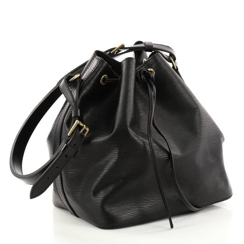 Black Louis Vuitton Petit Noe Handbag Epi Leather