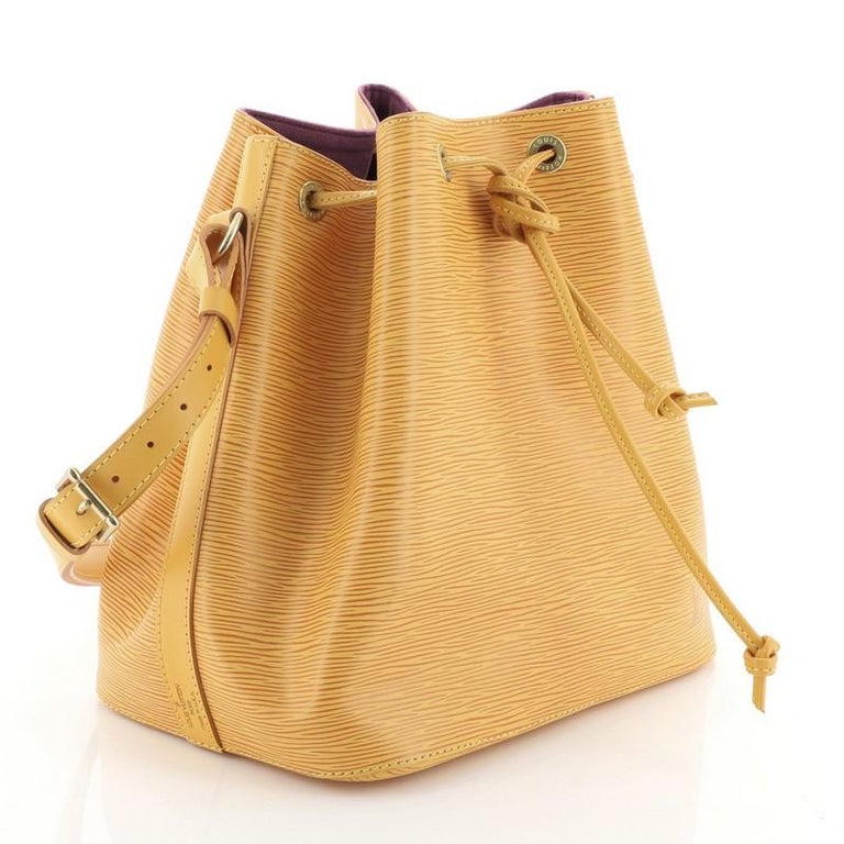 Louis Vuitton Yellow Epi Leather Noe PM Bucket Bag at 1stDibs