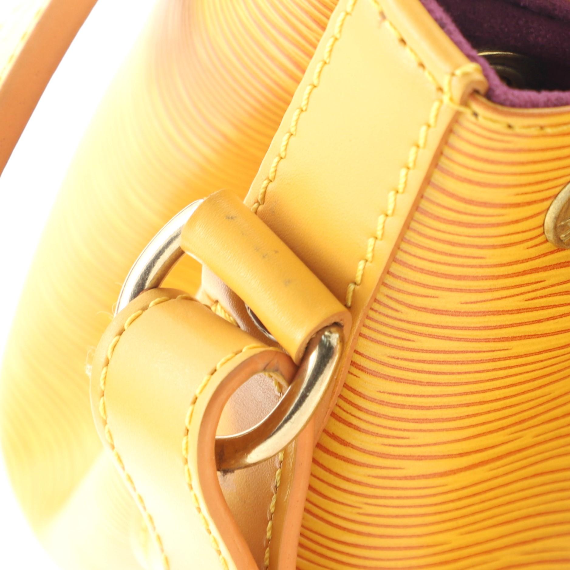 Orange Louis Vuitton Petit Noe Handbag Epi Leather