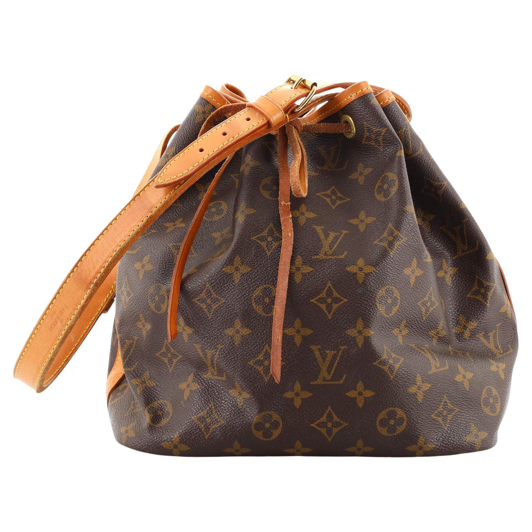 Louis Vuitton Monogram Petit Noe Drawstring Bucket Bag at 1stDibs