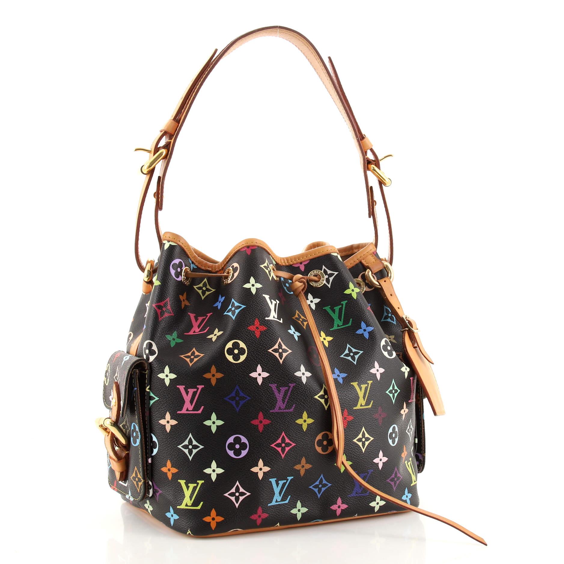 Louis Vuitton Black Multicolor Petit Noe at Jill's Consignment