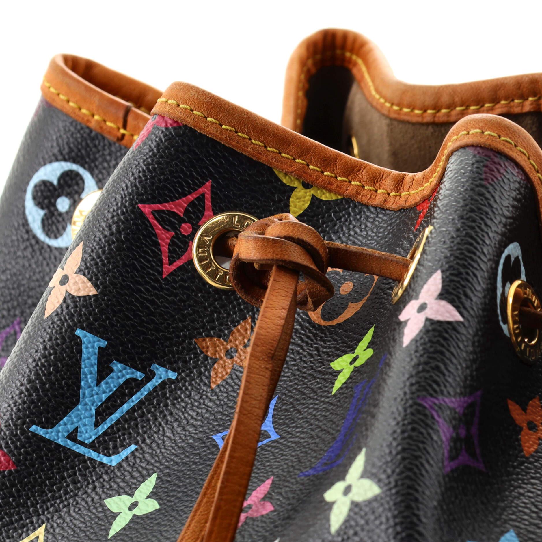 Louis Vuitton Petit Noe Handbag Monogram Multicolor In Good Condition In NY, NY
