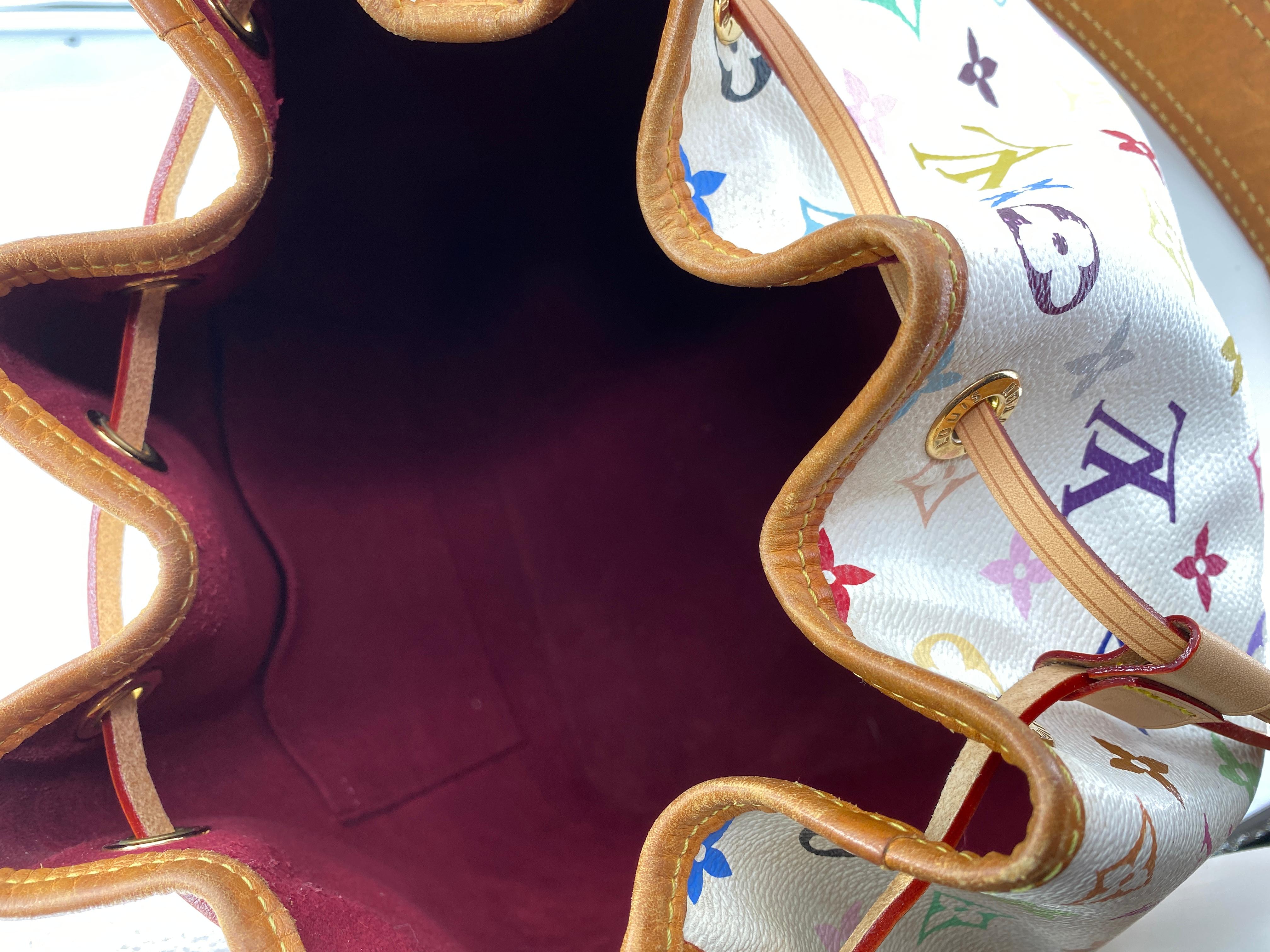 Louis Vuitton Petit Noe Monogramm Segeltuch Takashi Murakami Umhängetasche Damen