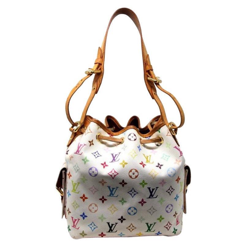 Louis Vuitton Petit Noe Monogramm Segeltuch Takashi Murakami Umhängetasche