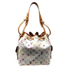 Louis Vuitton Petit Noe Monogramm Segeltuch Takashi Murakami Umhängetasche