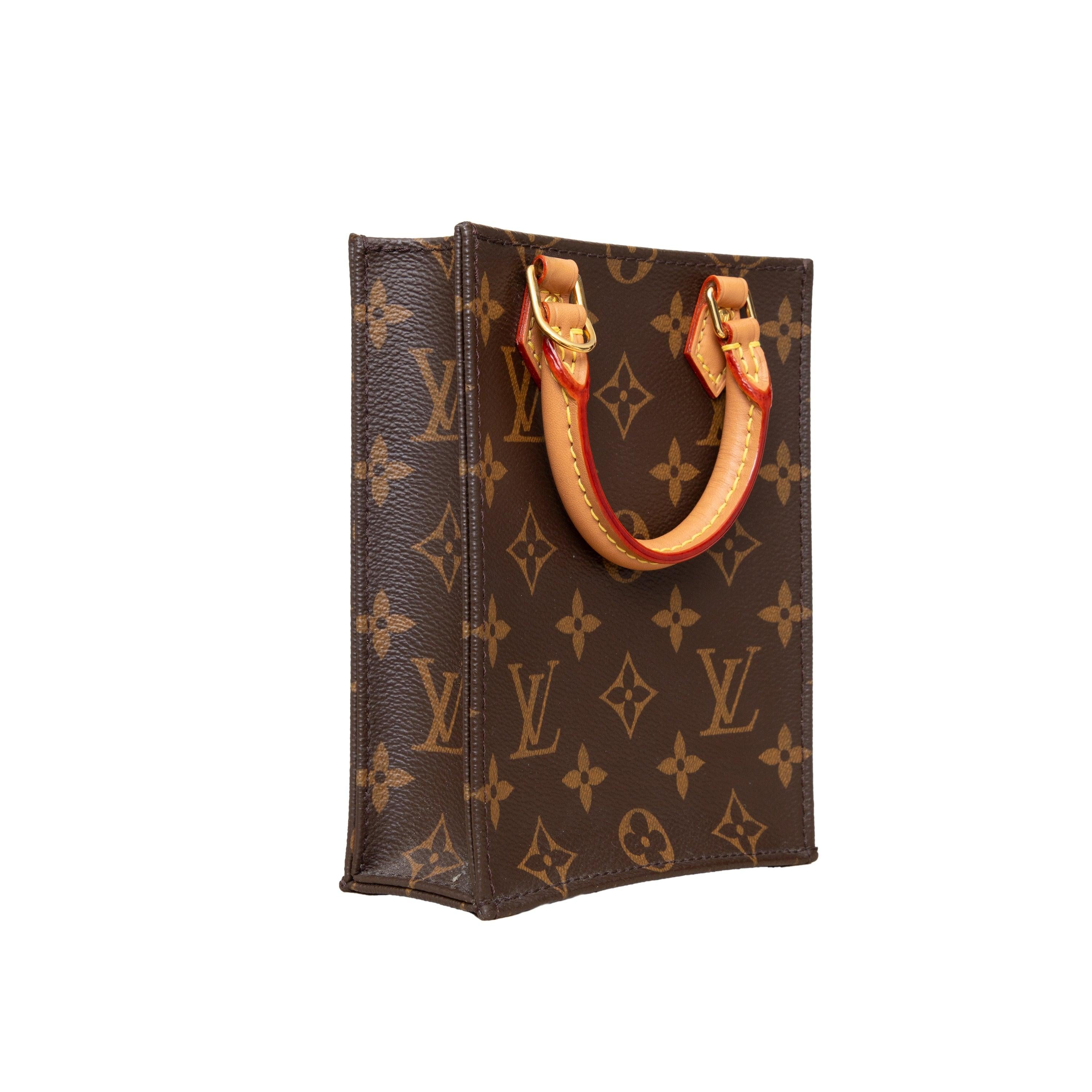 Brown Louis Vuitton Petit Sac Plat - '20s For Sale