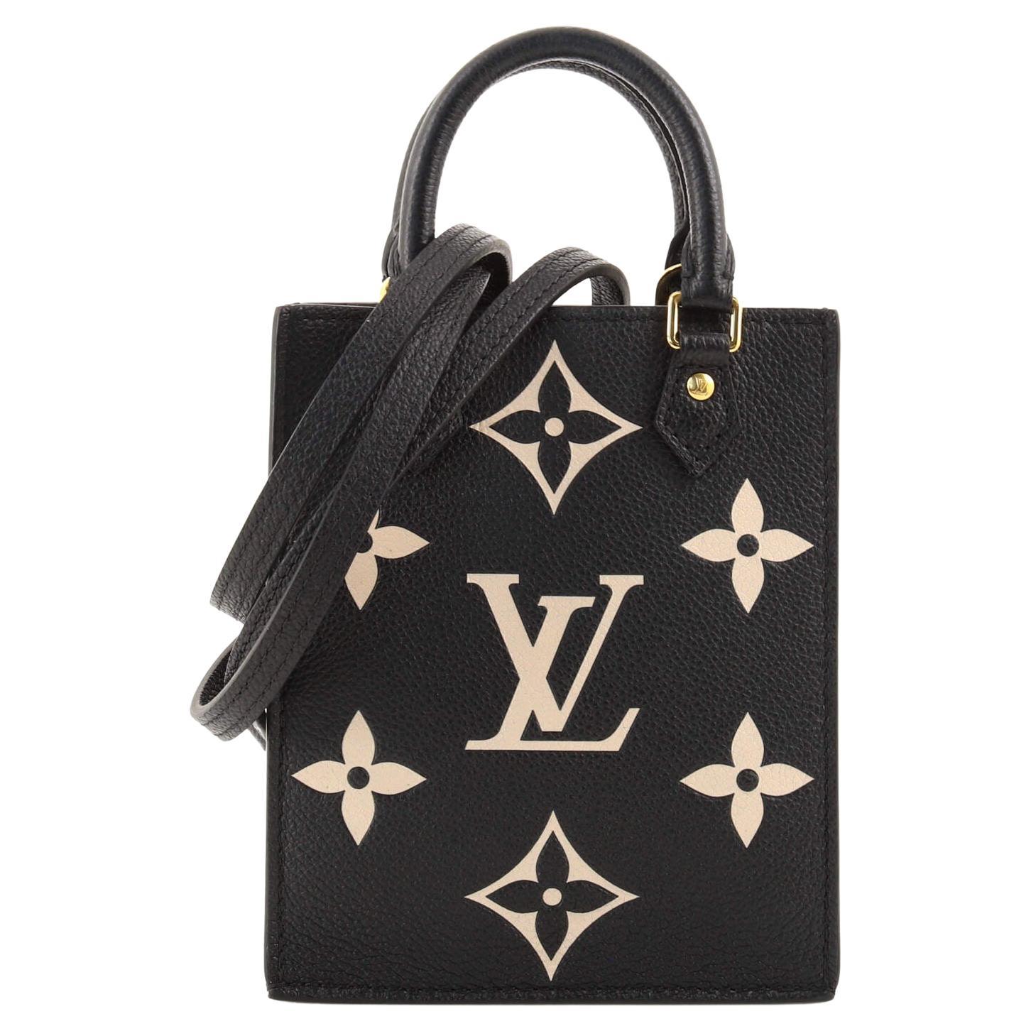 Louis Vuitton Petit Sac Plat Bag Bicolor Monogram Empreinte Giant at