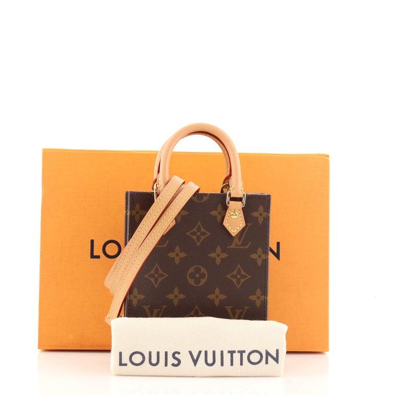 Louis Vuitton Petit Sac Plat Bag Monogram Canvas For Sale at 1stDibs