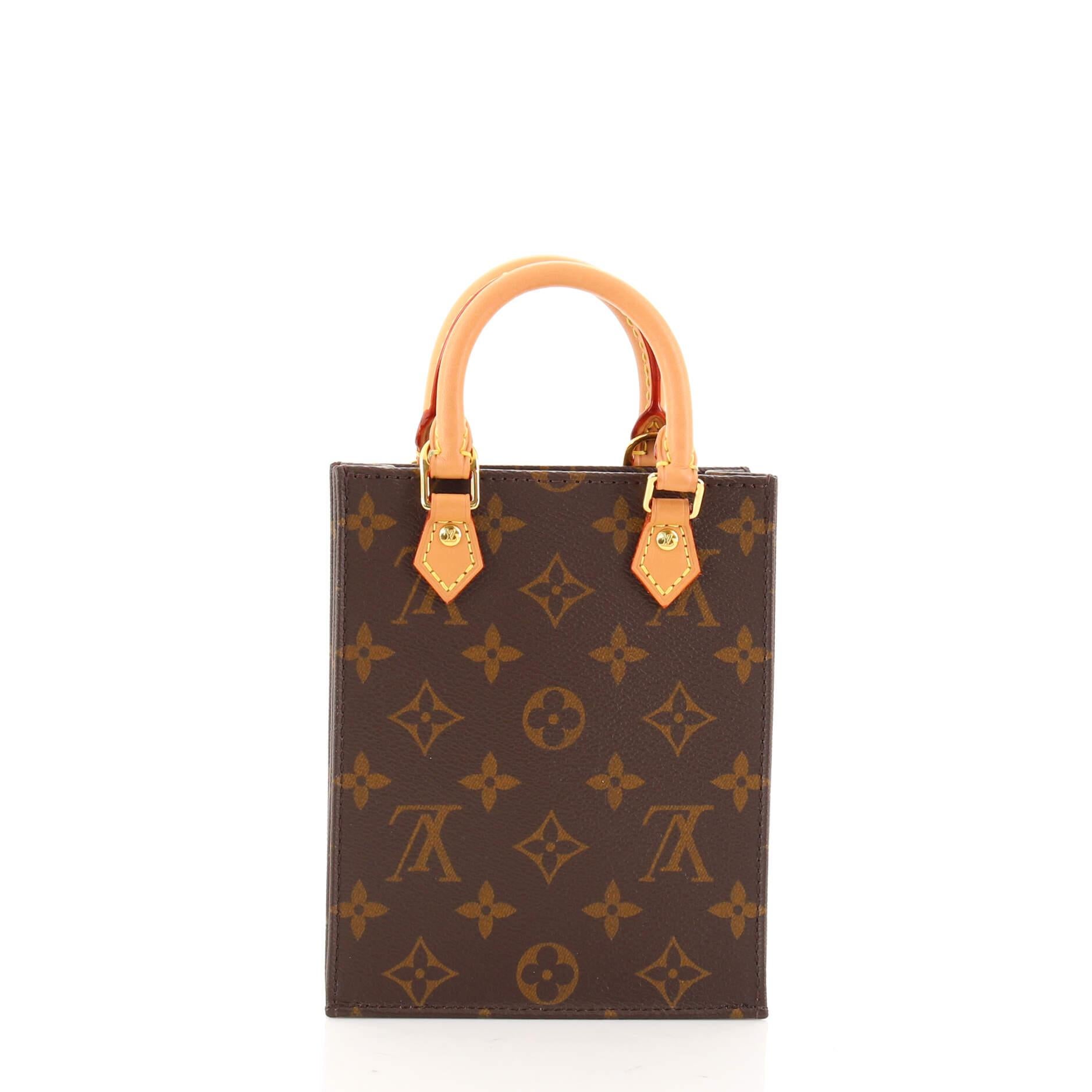 Louis Vuitton Petit Sac Plat Bag Monogram Canvas In Good Condition In NY, NY