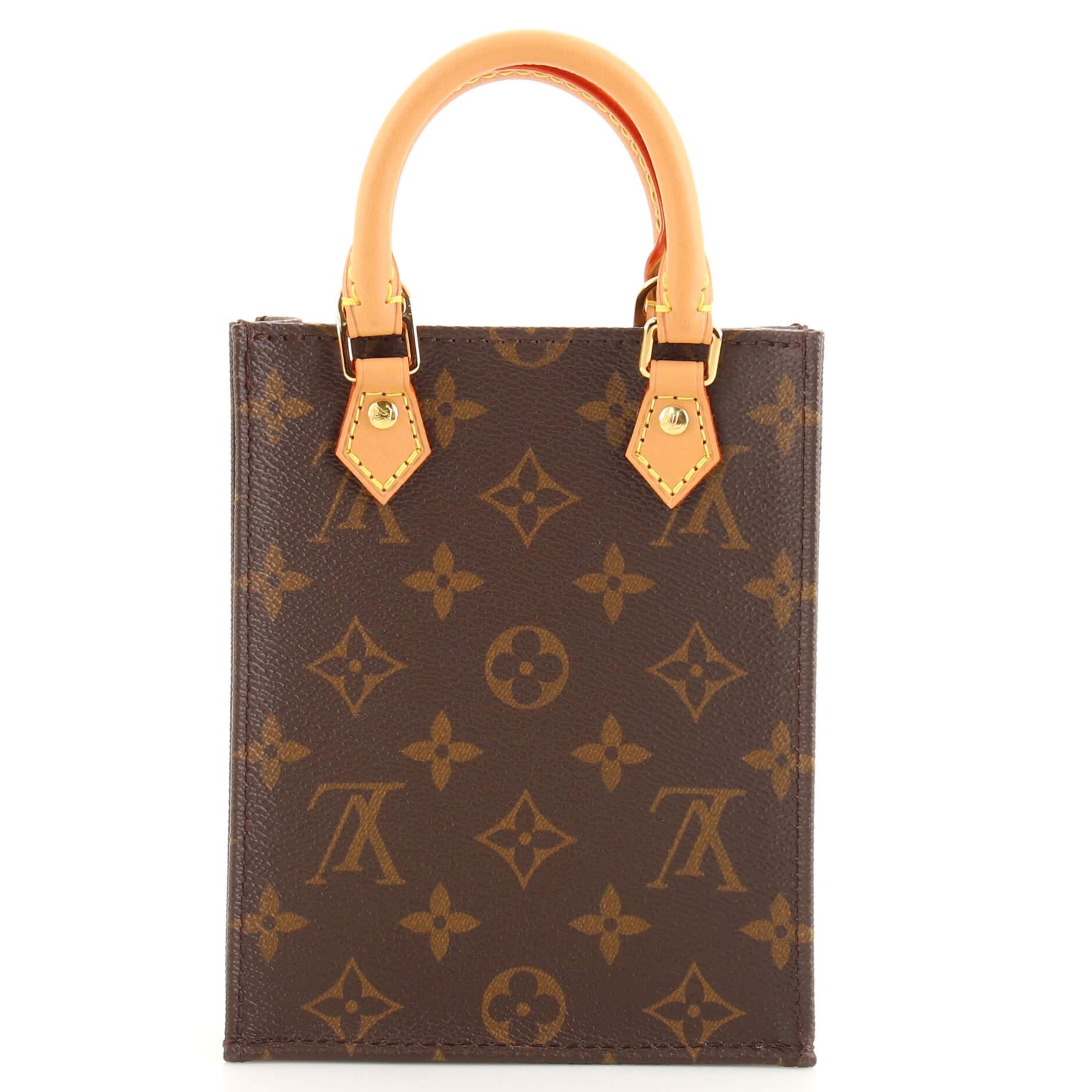Louis Vuitton Petit Sac Plat Bag Monogram Canvas In Good Condition In NY, NY
