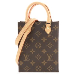 Louis Vuitton Petit Sac Plat Tasche Monogramm Segeltuch