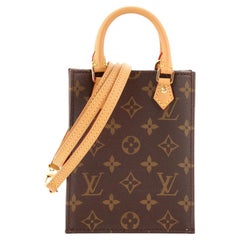 Louis Vuitton Petit Sac Plat Tasche mit Monogramm aus Segeltuch