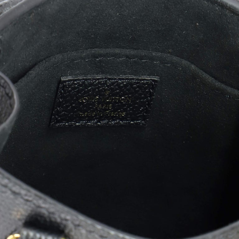 Authentic Louis Vuitton Black Monogram Empreinte Leather Petit Sac Plat Bag