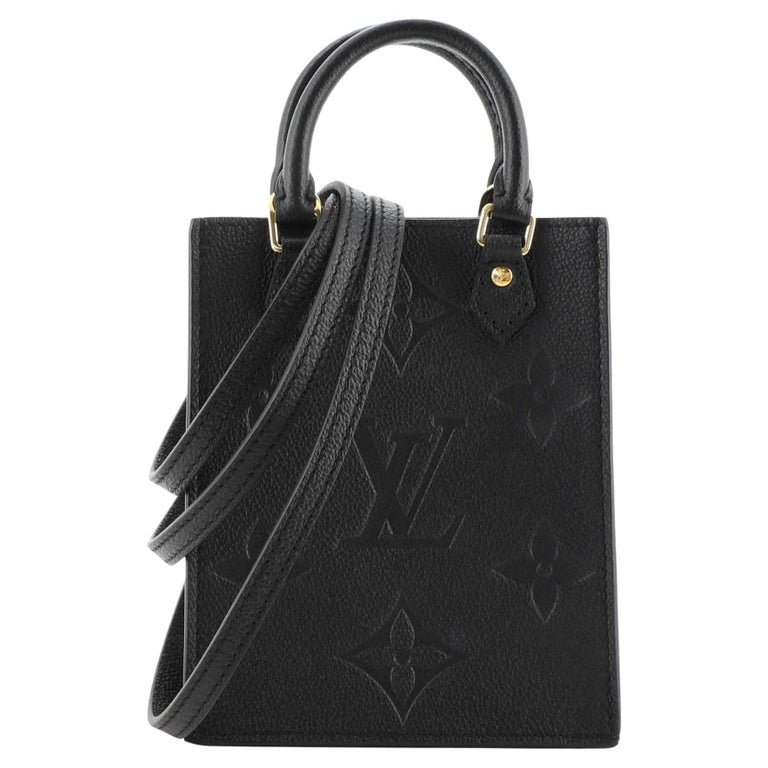Louis Vuitton Petit Sac Plat - Monogram Empreinte Leather Black