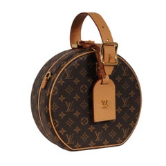 Louis Vuitton Petite Boite Chapeau Bag Brown Monogram Canvas Crossbody Shoulder